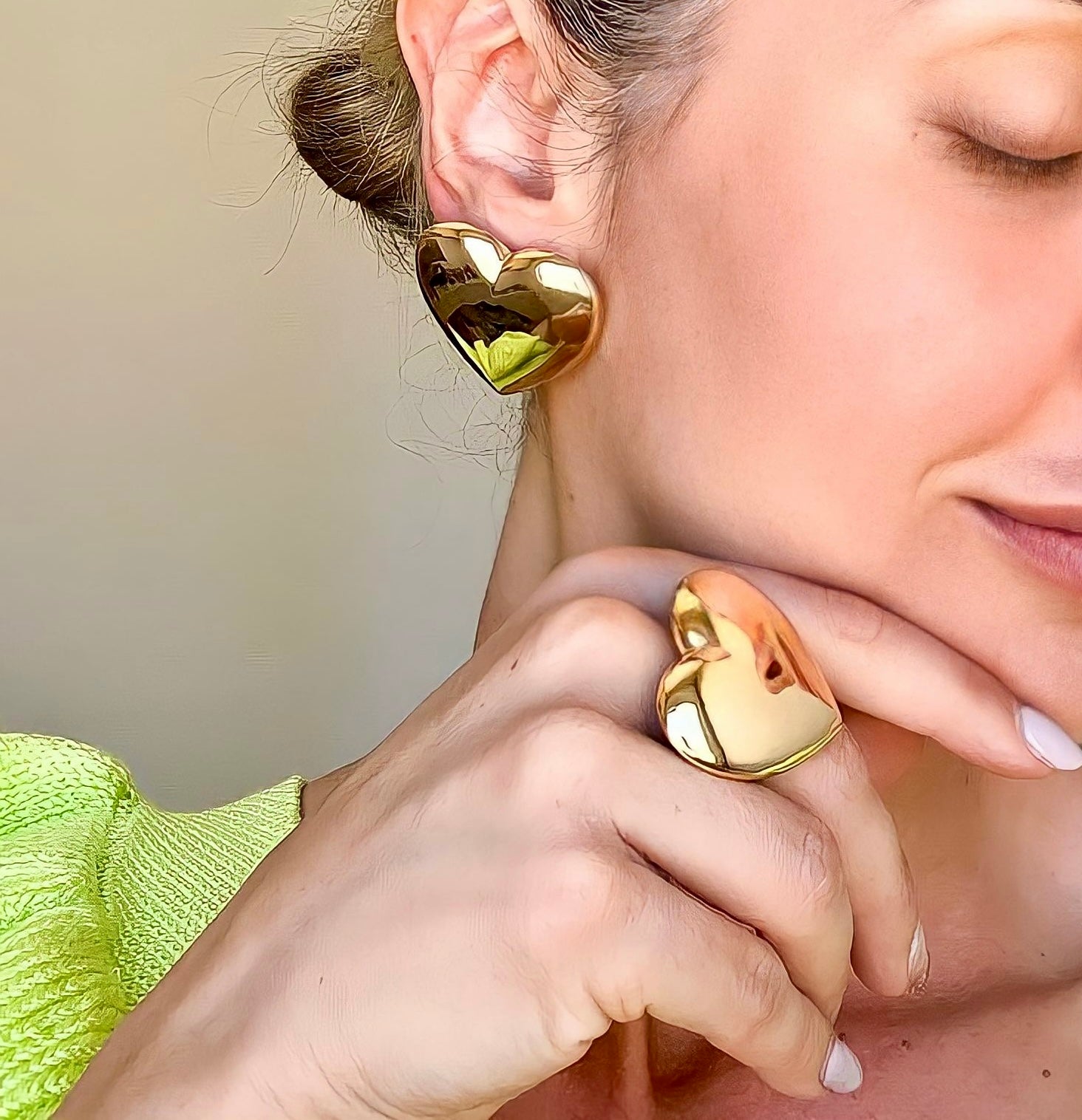 Brinco coracao - Pétala Jóias