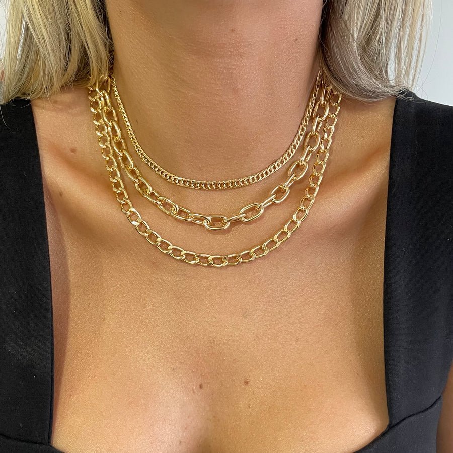 Colar Corrente ELOS GROUMET Lisa - Ouro - Pétala Jóias