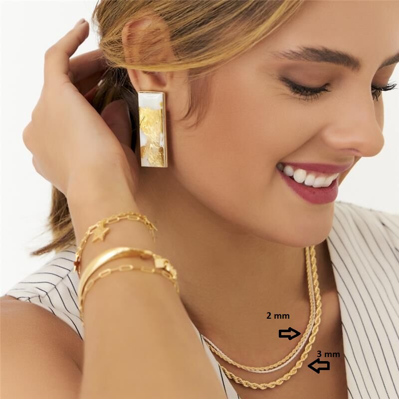 Colar ou corrente banho ouro 18k - Pétala Jóias