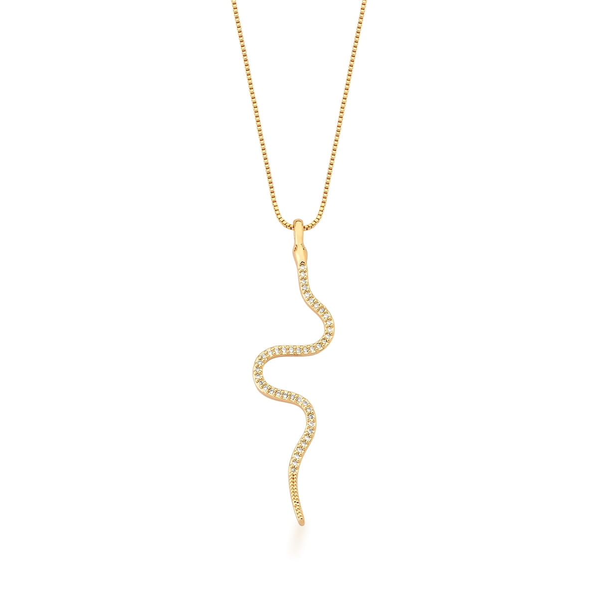 Corrente com Pingente de Cobra OURO - Pétala Jóias