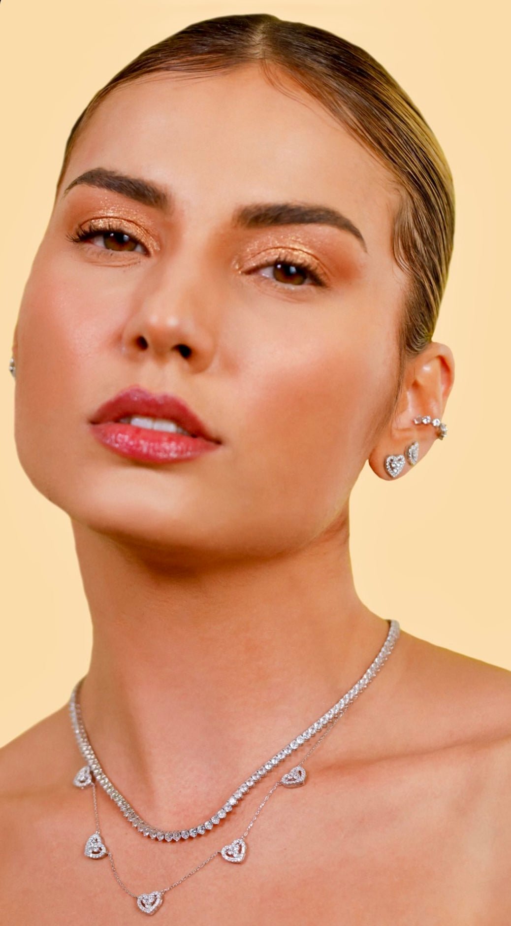 Choker de coração prata - Pétala Jóias