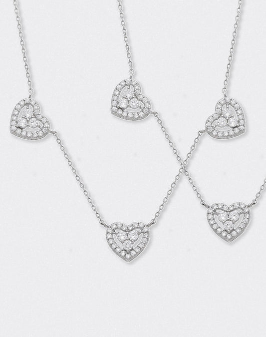 Choker de coração prata - Pétala Jóias