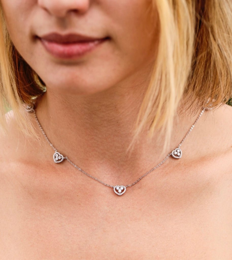 Choker de coração prata 925 - Pétala Jóias