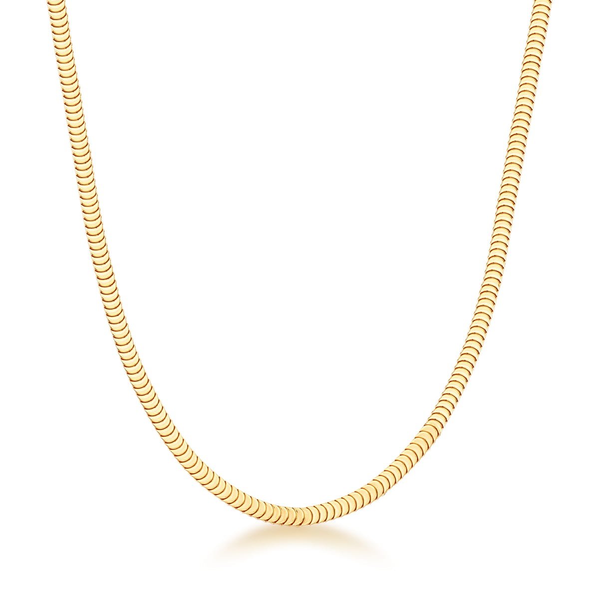 Choker Em Malha Escama Lisa Banhada a Ouro 3MM - Pétala Jóias