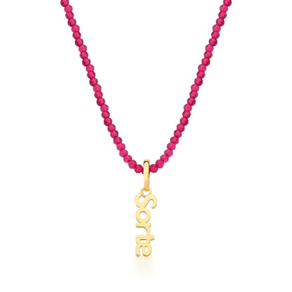 Colar rosa cristais- Pétala Jóias