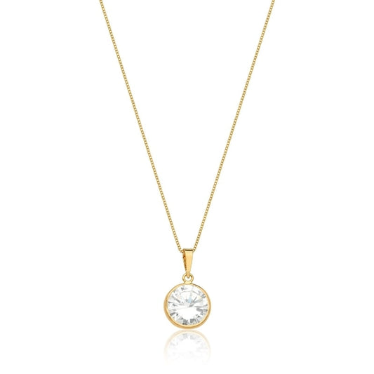 Colar ponto de luz banho ouro 18k - Pétala Jóias