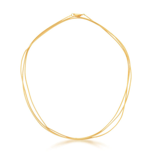 Cordão e Pulseira Maleável em Malha banho ouro - Pétala Jóias