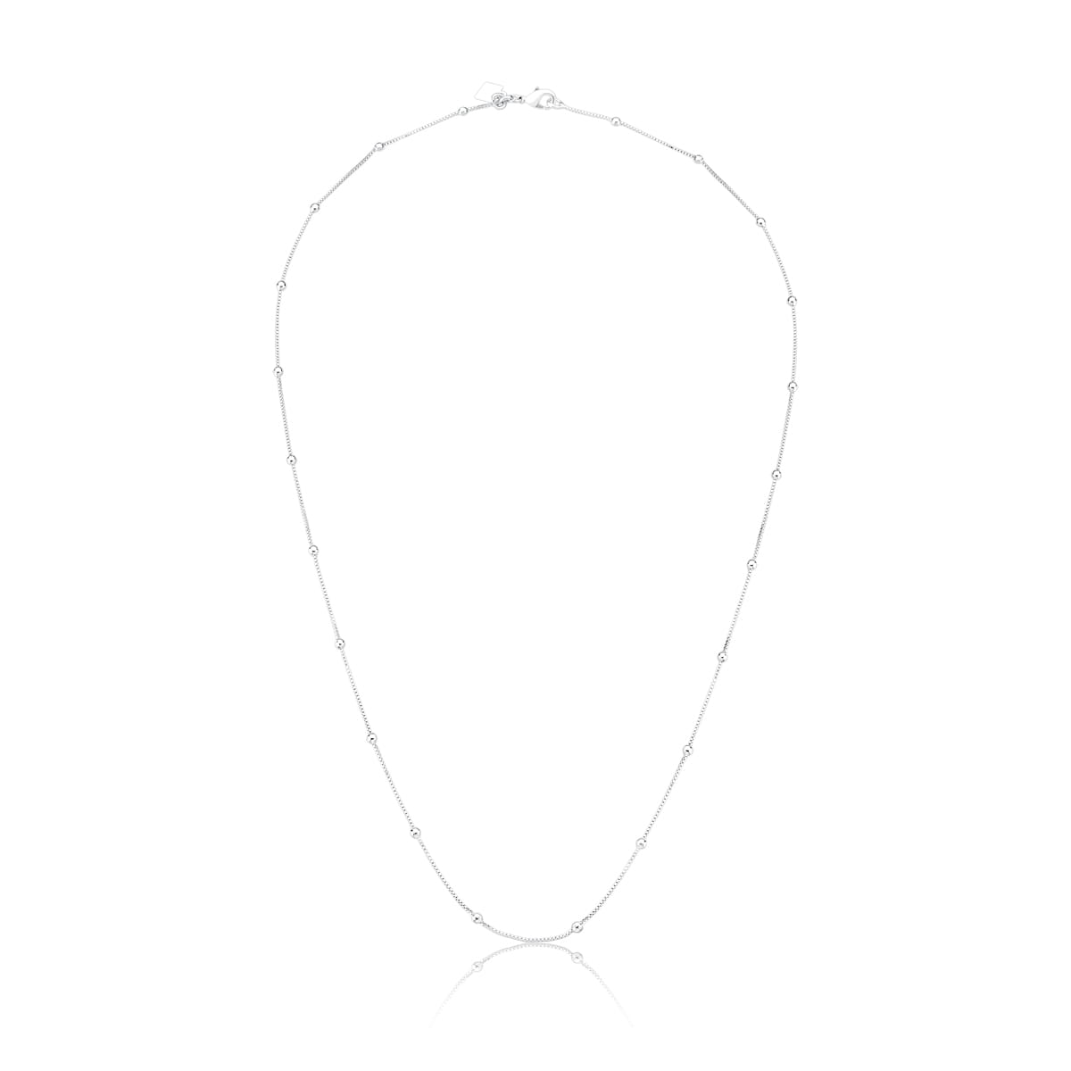 CORRENTE VENEZIANA BOLINHA PRATA 925 - 60CM - Pétala Jóias