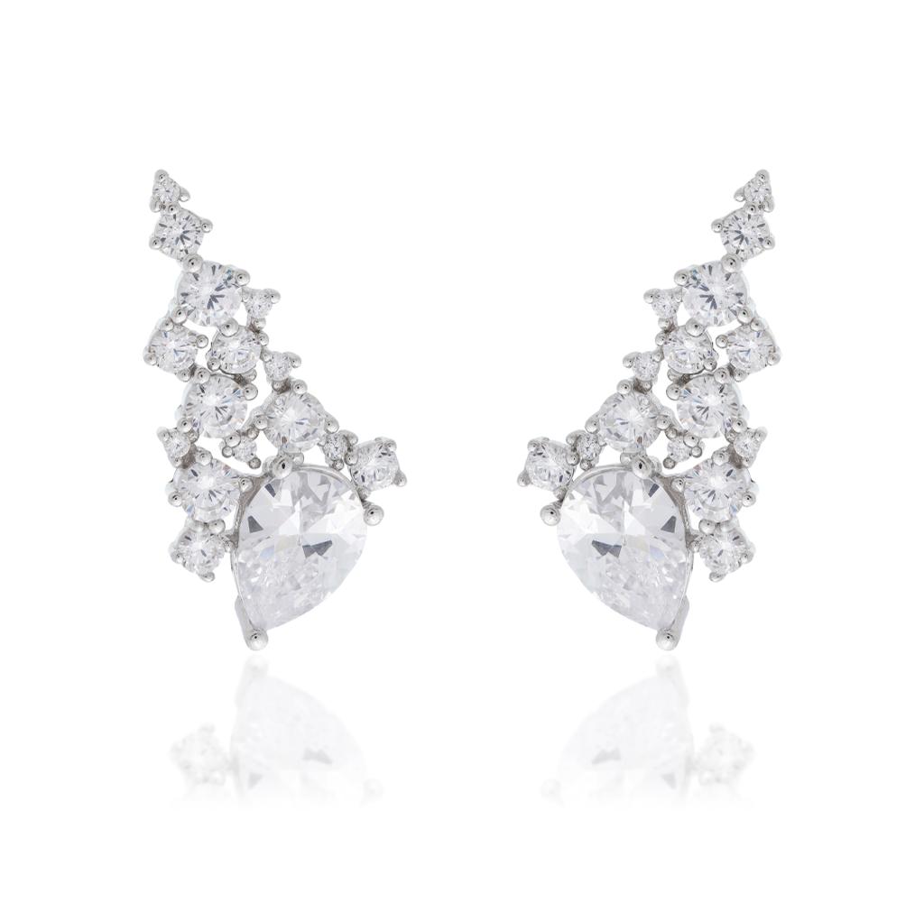 ear cuff zirconias prata 925 - Pétala Jóias