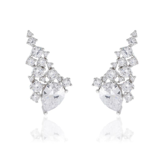 ear cuff zirconias prata 925 - Pétala Jóias